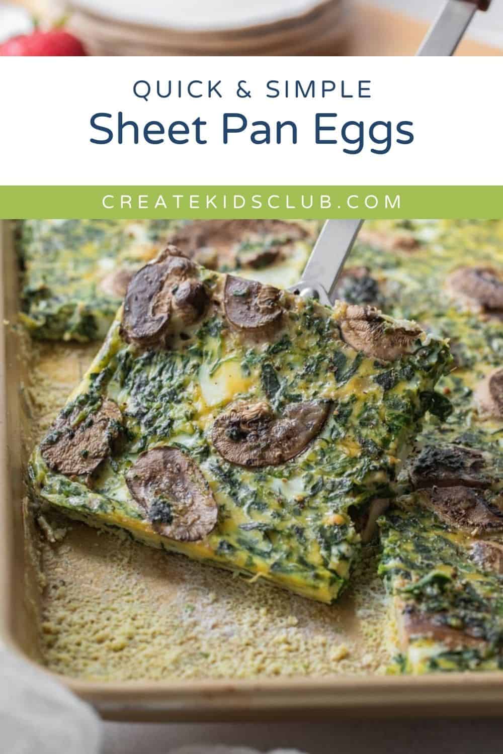 pin of sheet pan eggs