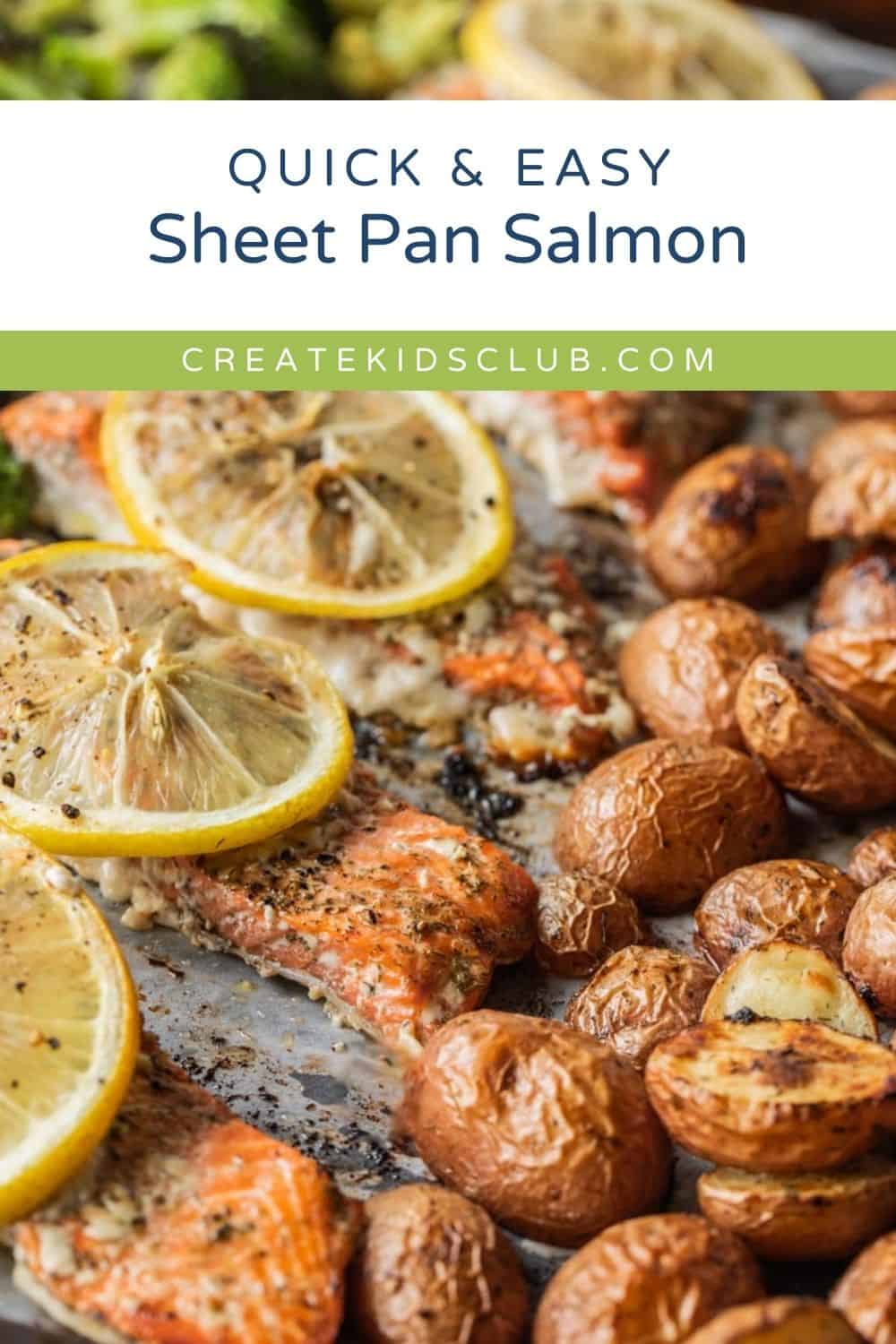 pin of sheet pan salmon