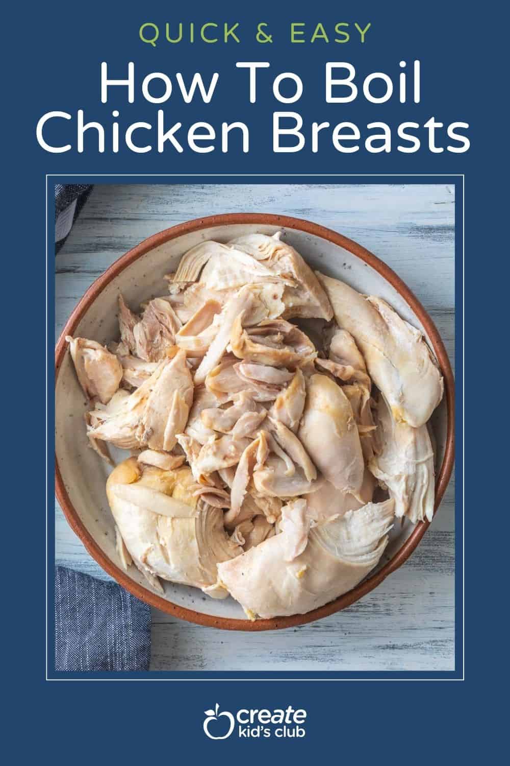 pin of how to boil chicken breasts