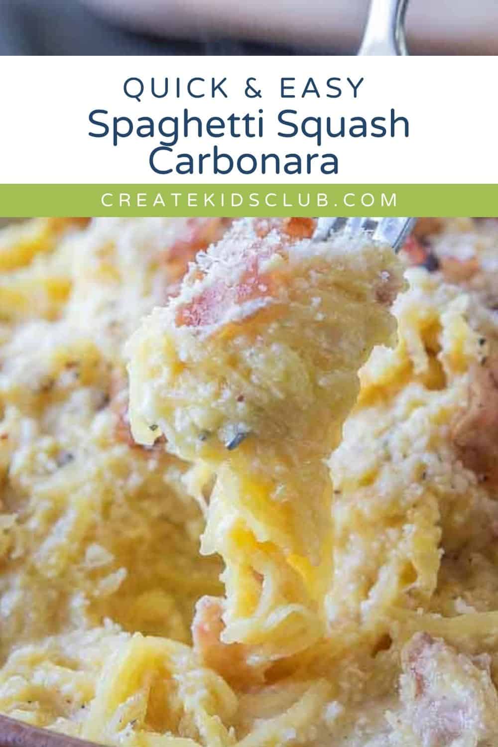 pin of spaghetti squash carbonara