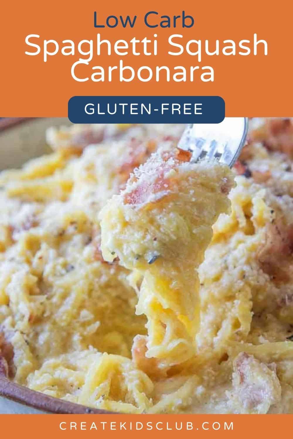 pin of spaghetti squash carbonara