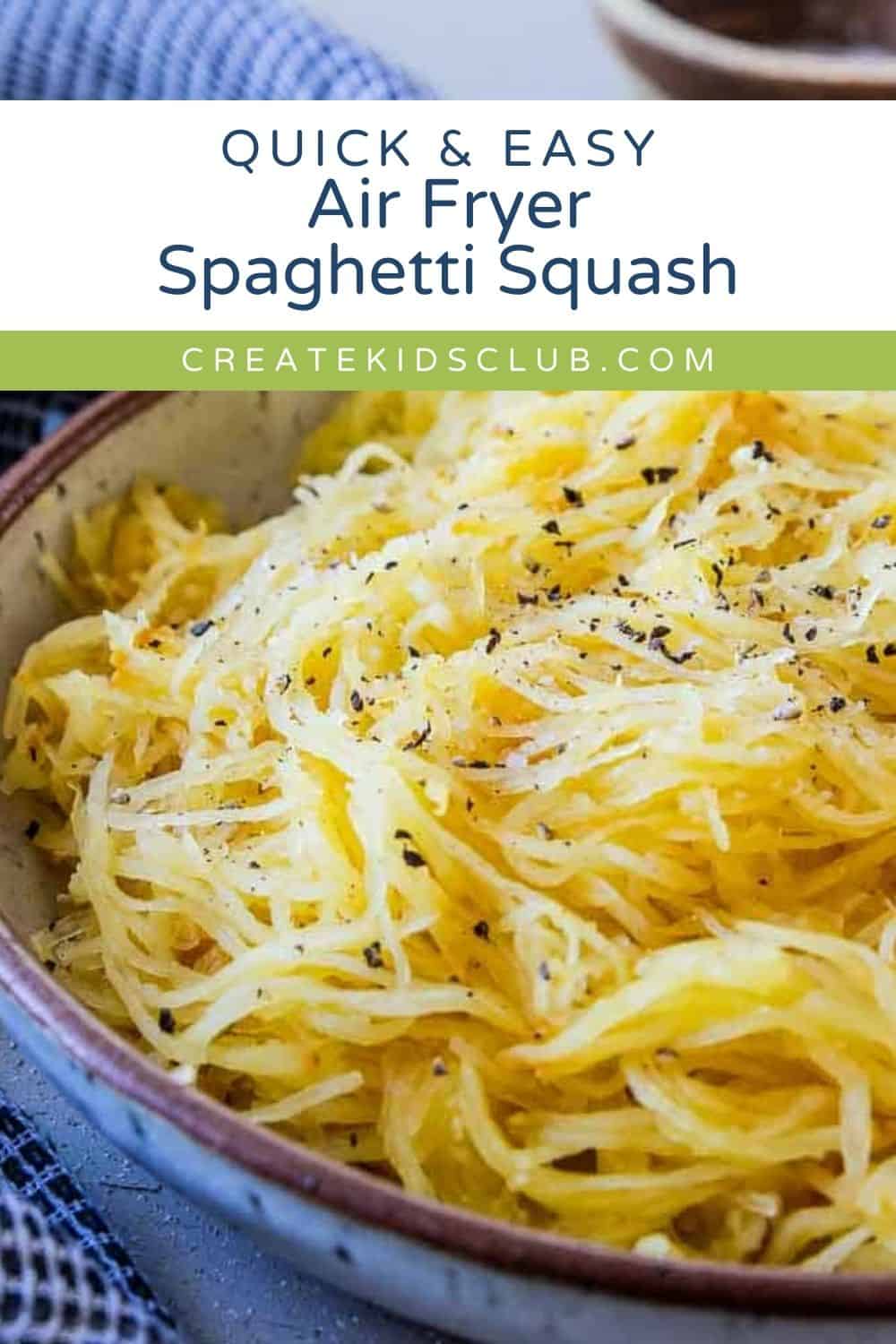 pin of air fryer spaghetti squash