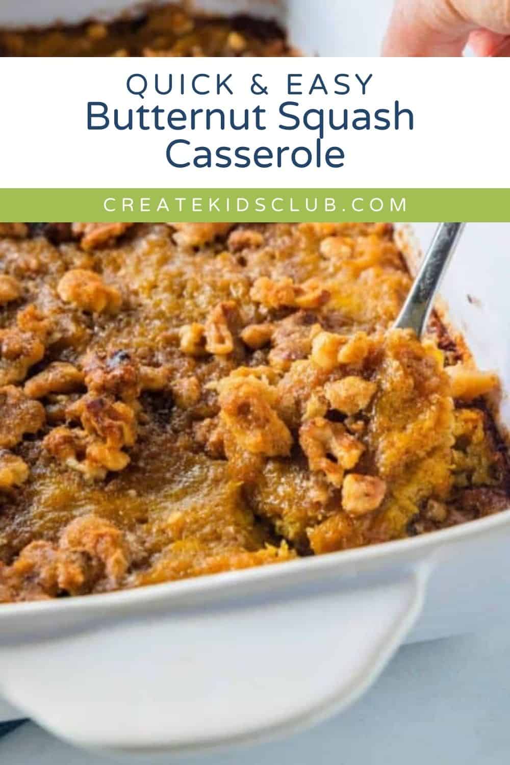 pin of butternut squash casserole