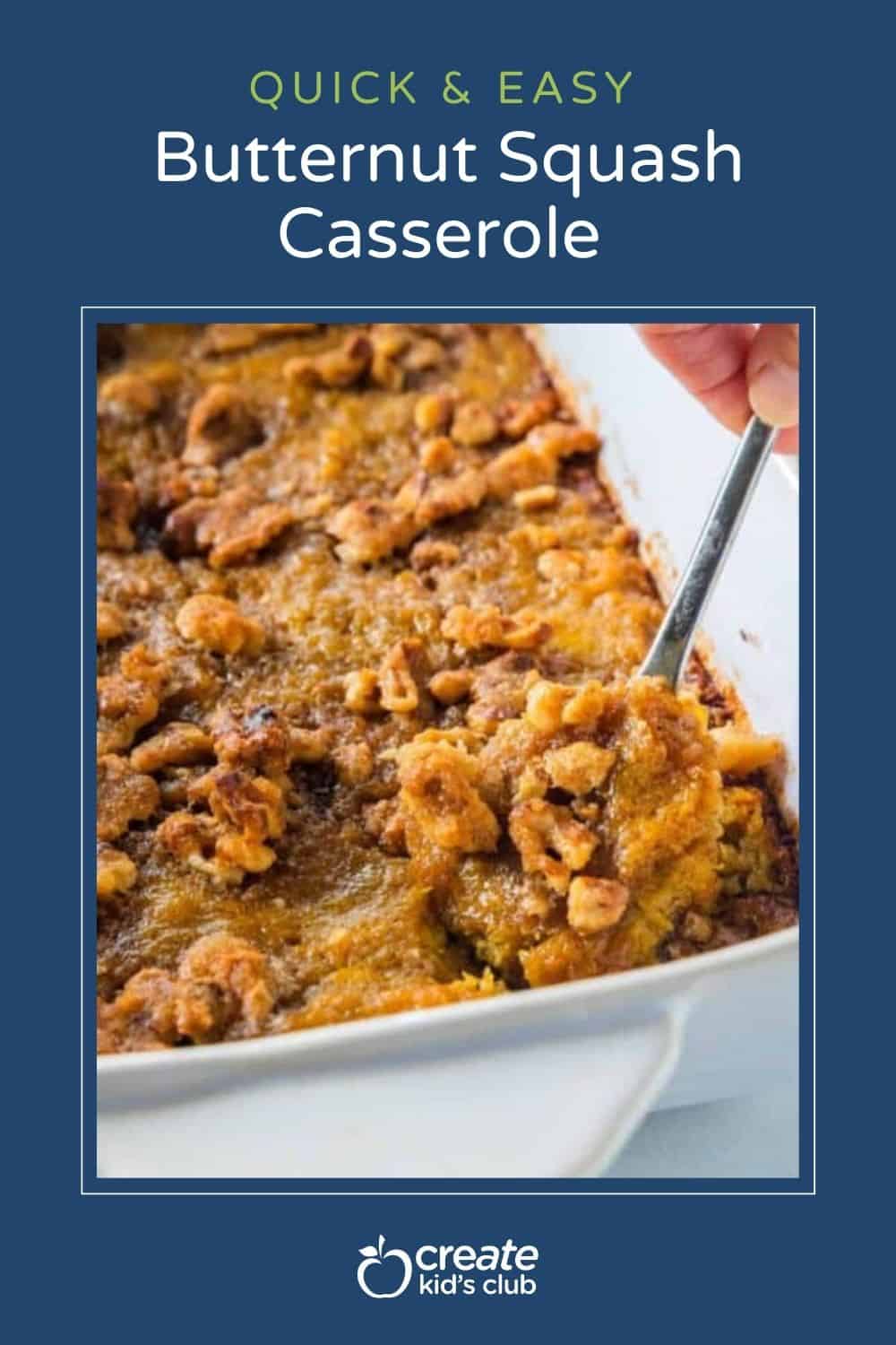 pin of butternut squash casserole