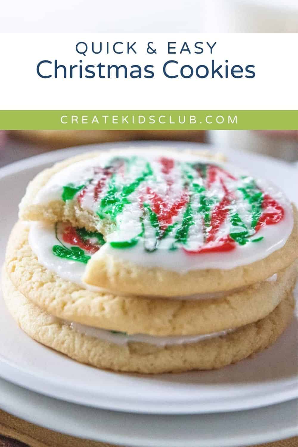 pin of gluten free Christmas cookies for kids