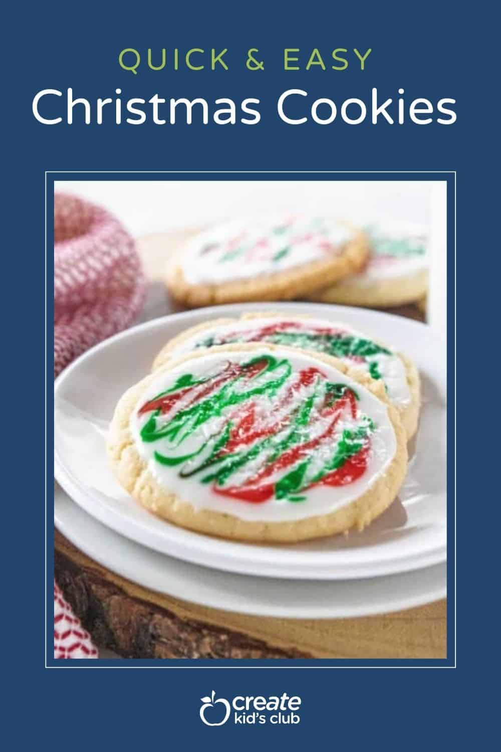 pin of gluten free Christmas cookies for kids