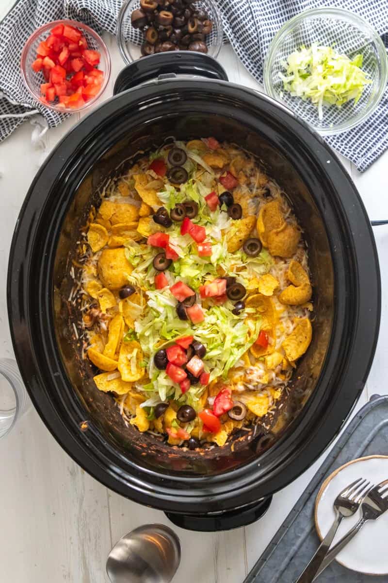 Crock Pot Taco Casserole Recipe - Slow Cooker Taco Casserole