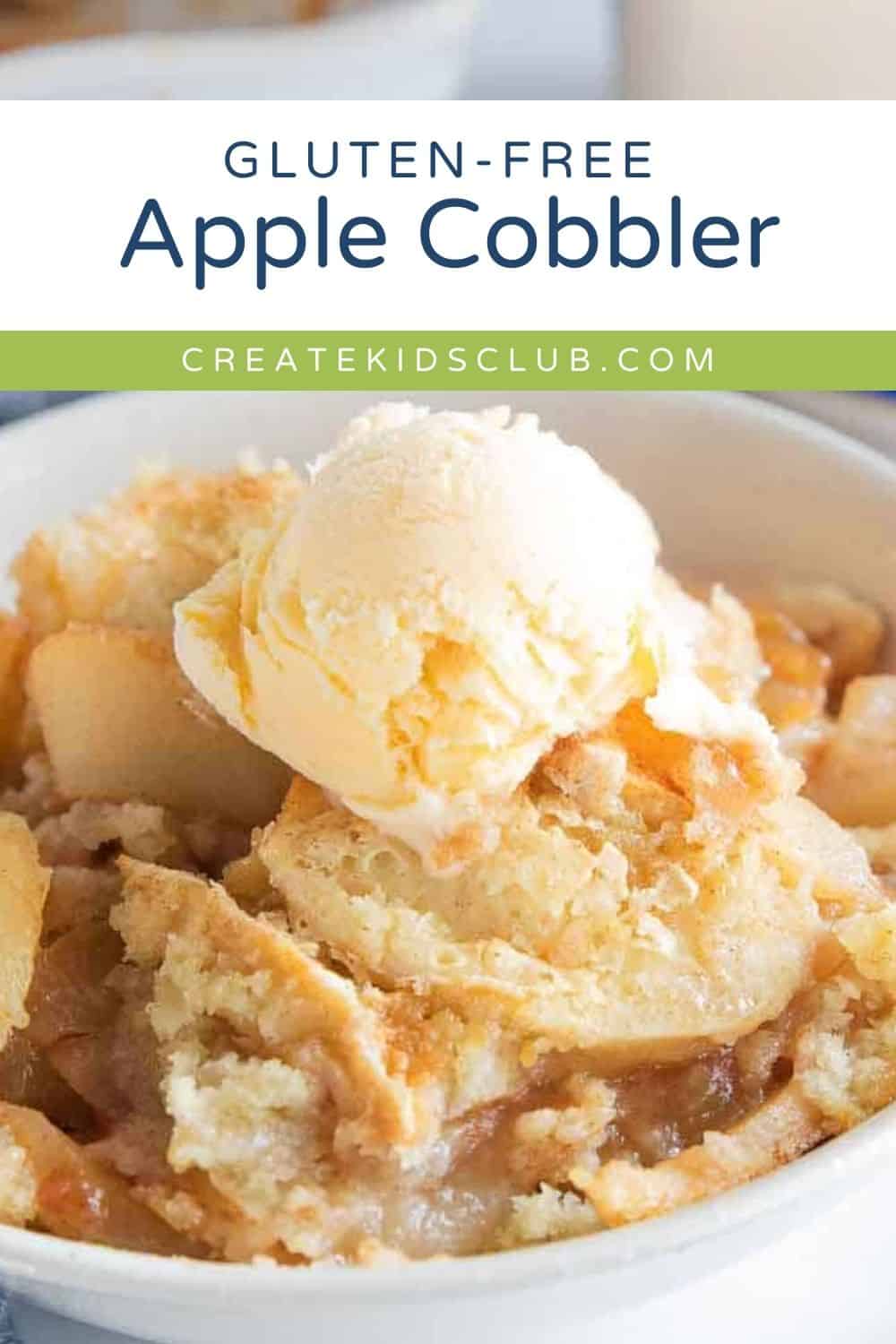pin of gluten free apple cobbler