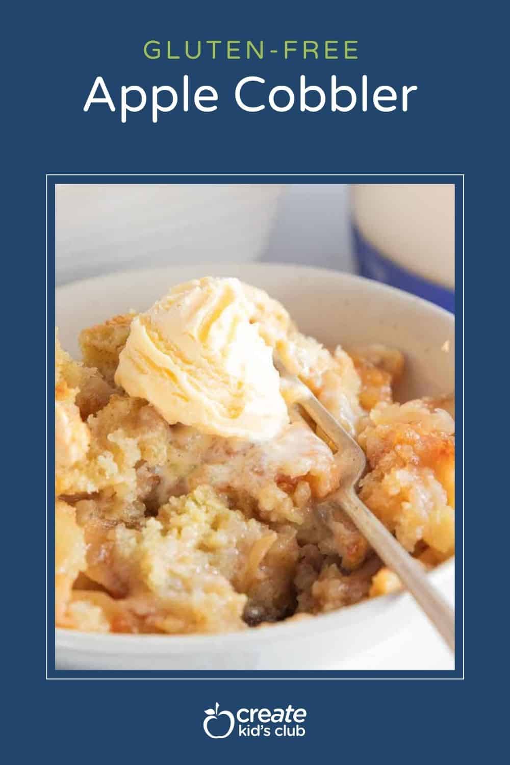 pin of gluten free apple cobbler