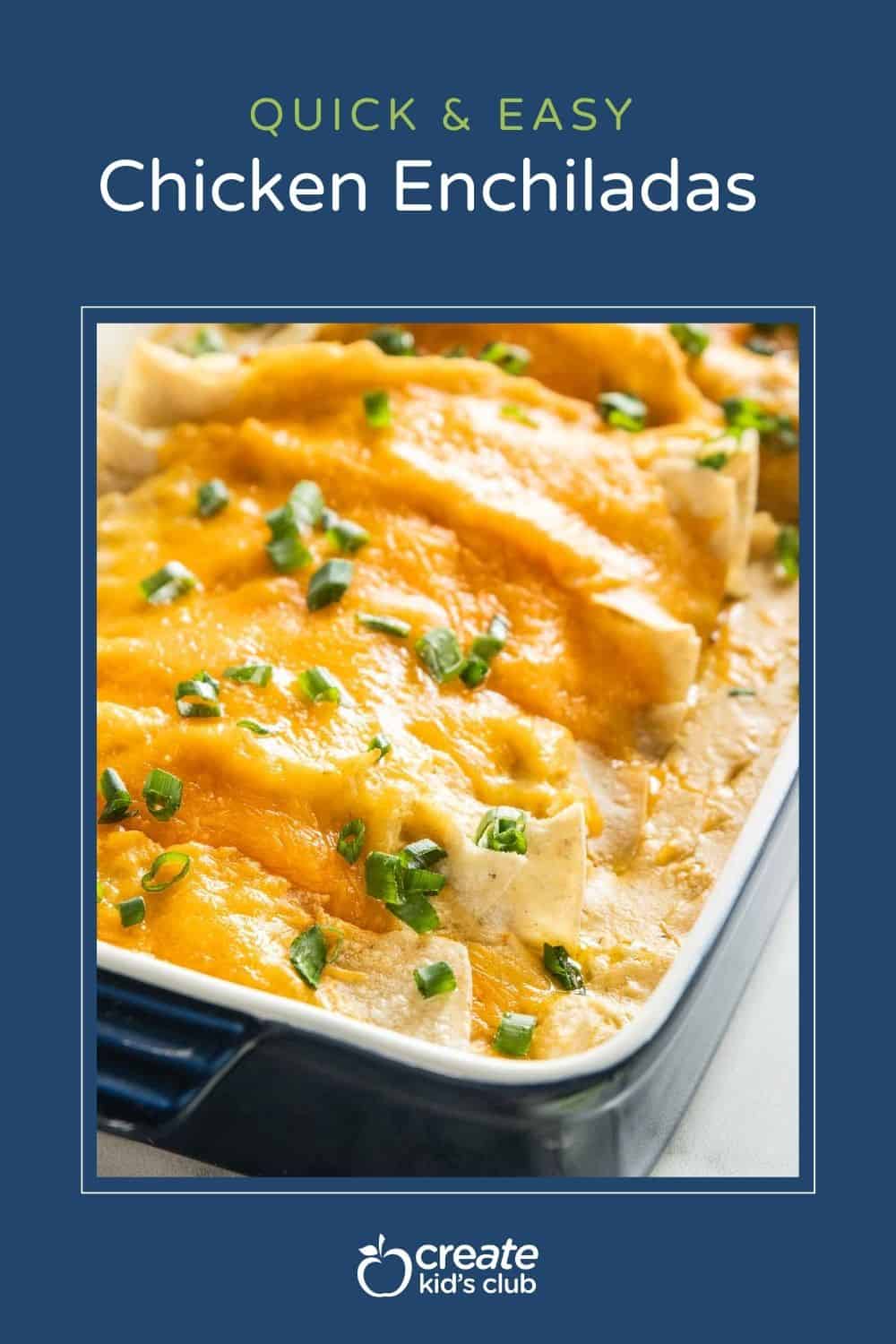 pin of gluten free chicken enchiladas