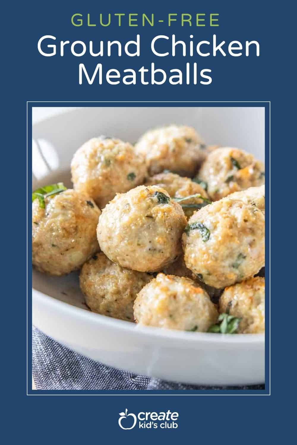 pin of gluten free chicken meatballs