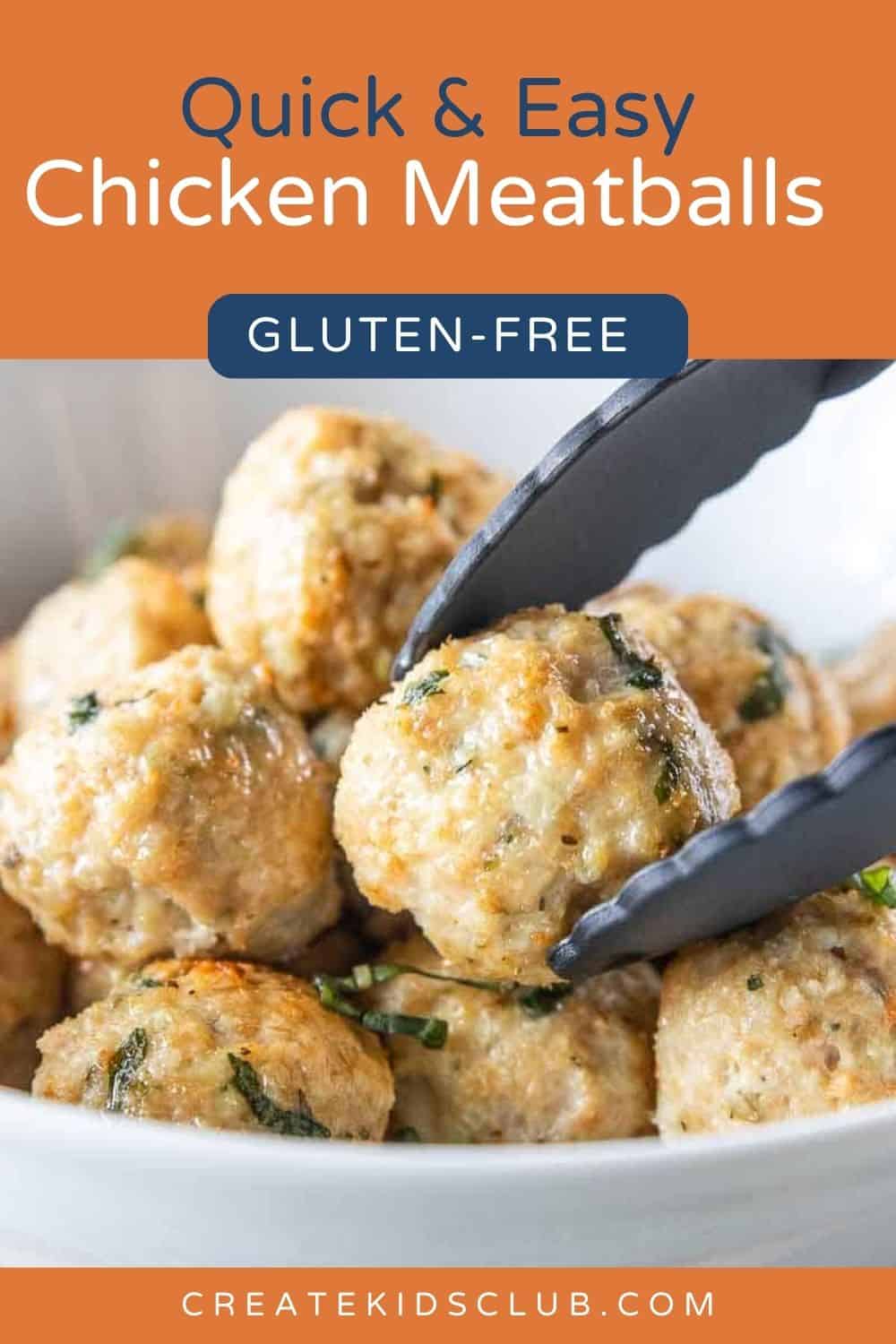 pin of gluten free chicken meatballs
