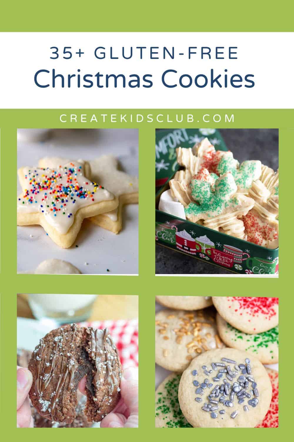 pin of gluten free Christmas cookies