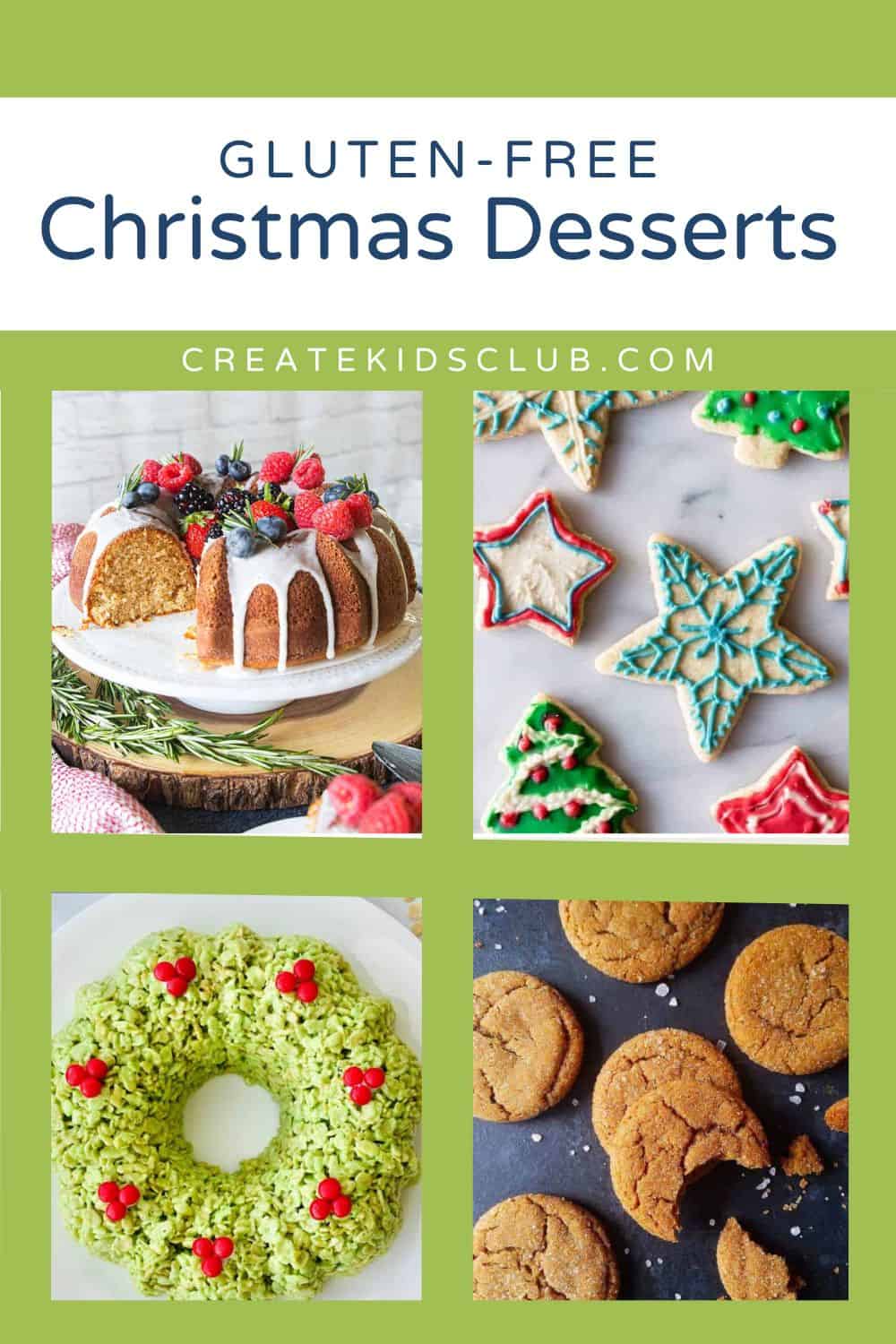 pin of gluten free Christmas desserts