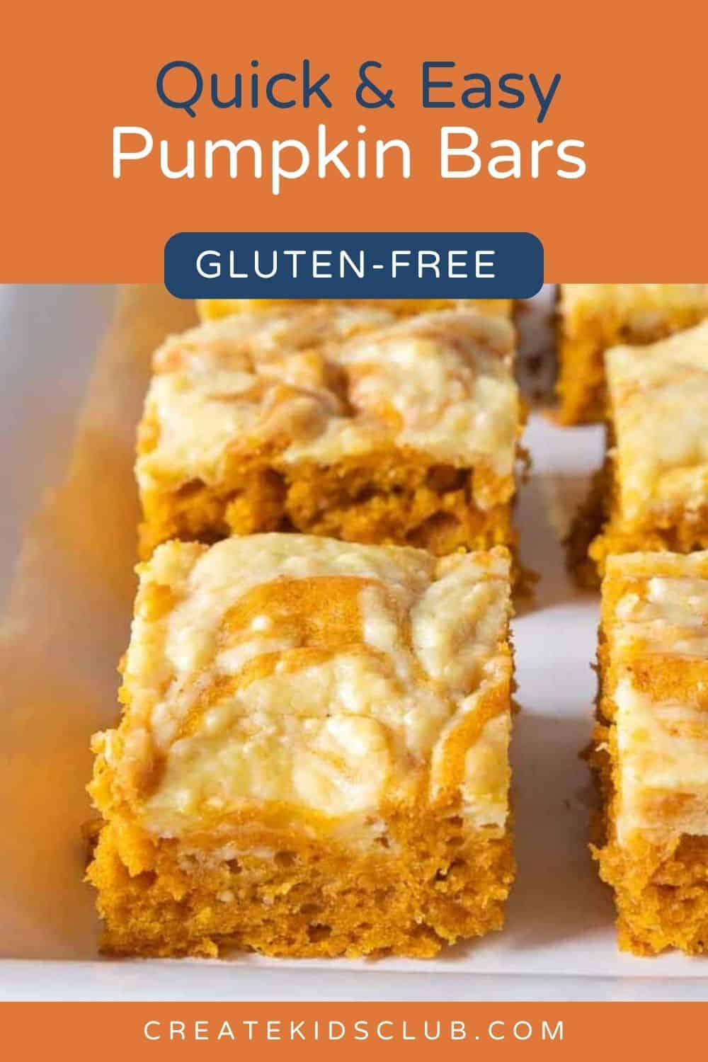 pin of gluten free pumpkin bars