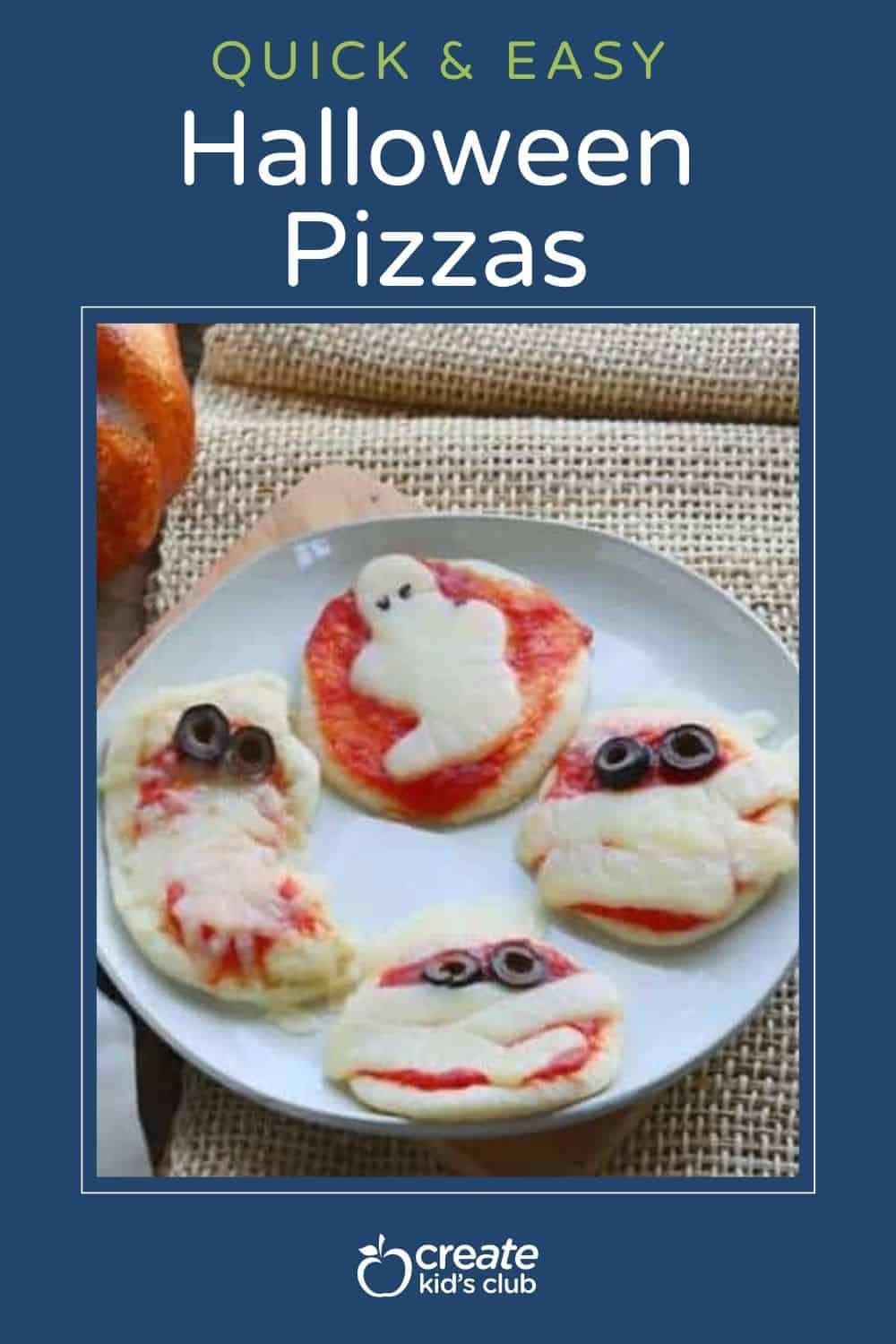 pin of halloween pizzas