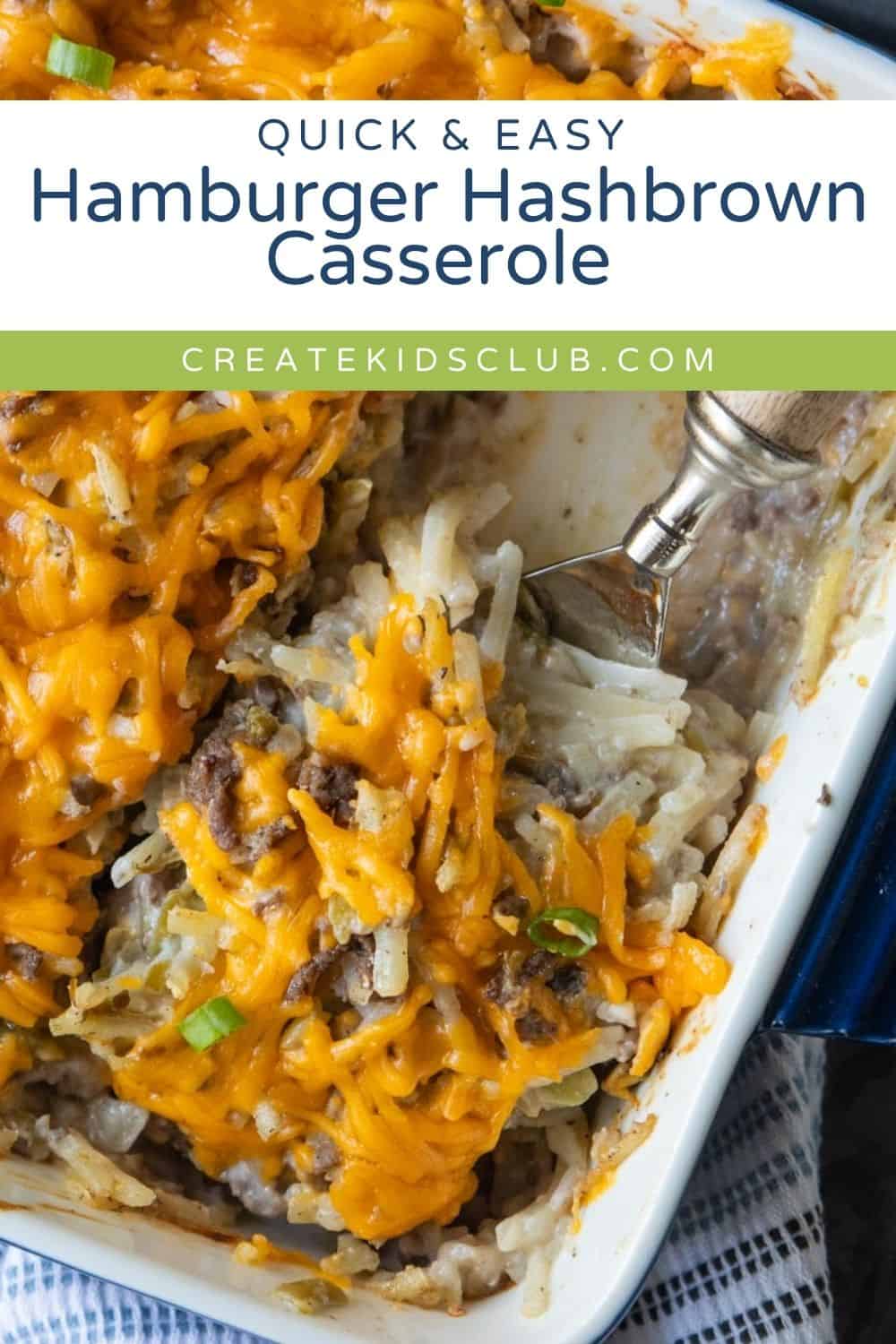 pin of hamburger hashbrown casserole