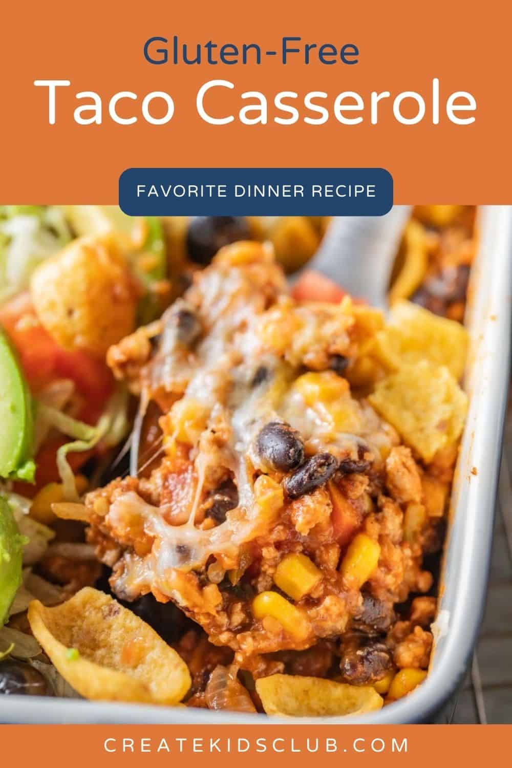 pin of taco casserole