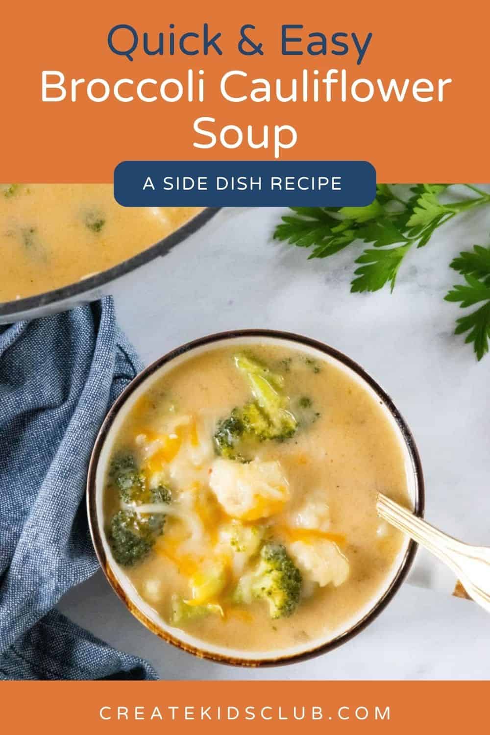 pin of broccoli cauliflower soup