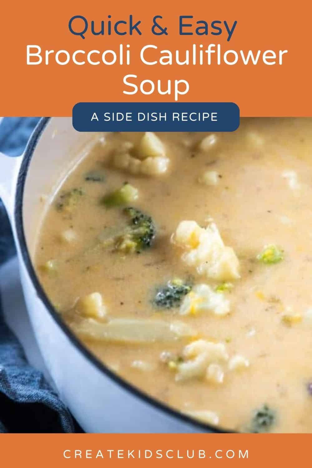 pin of broccoli cauliflower soup