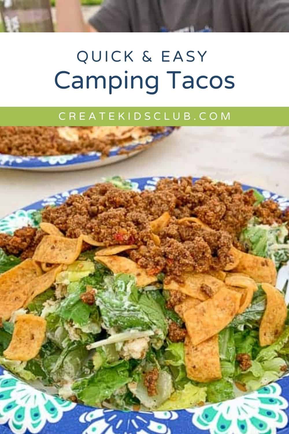 pin of camping tacos