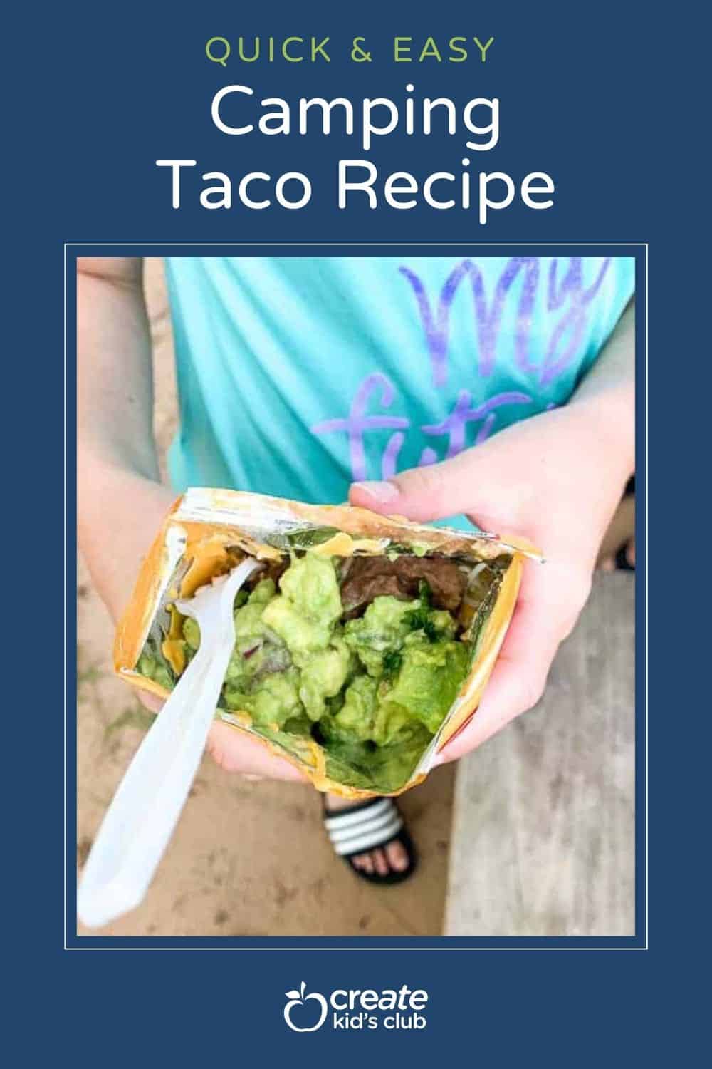 pin of camping tacos