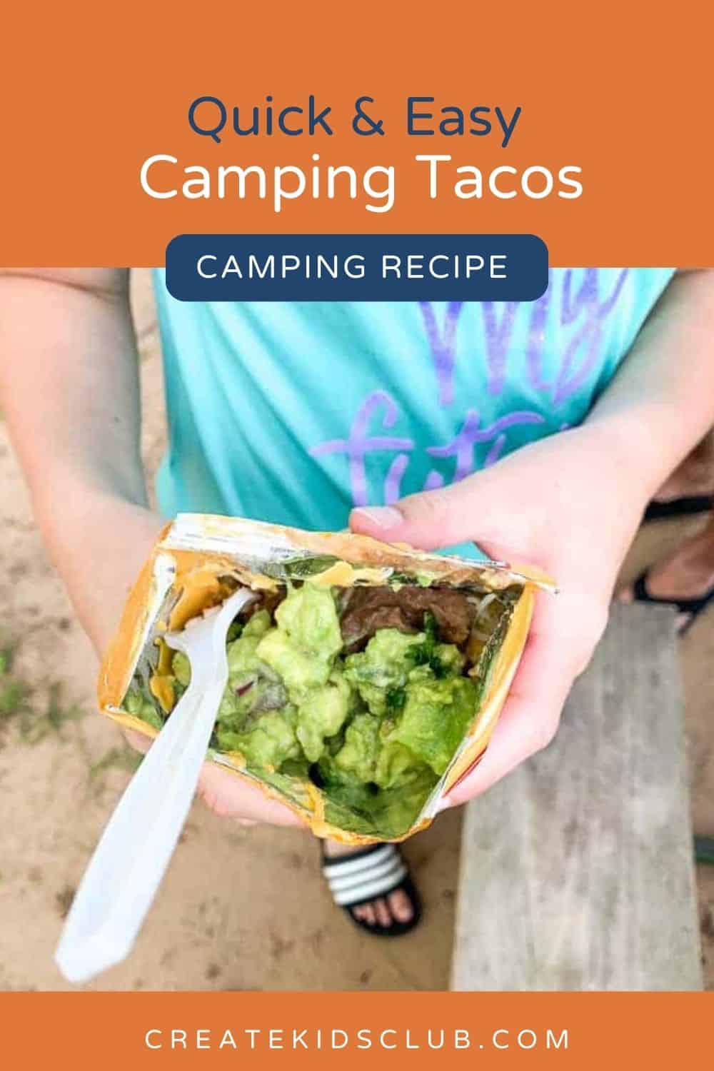 pin of camping tacos