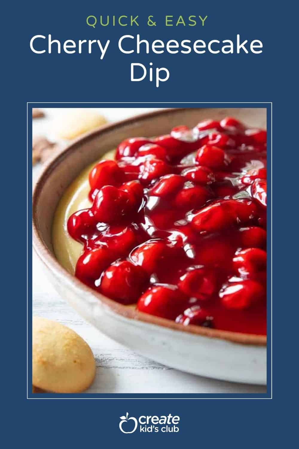 pin of cherry cheesecake dip