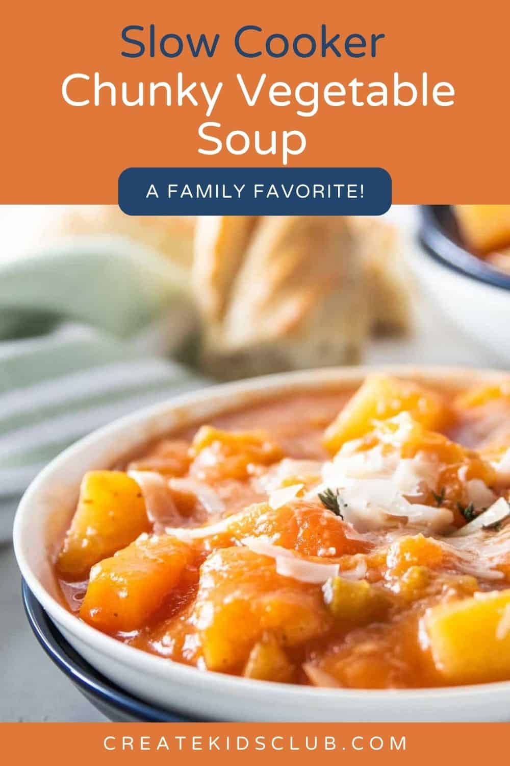 Slow Cooker Vegetable Soup - Food Dolls