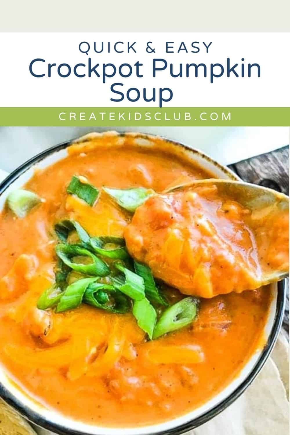 pin of crockpot pumpkin soup