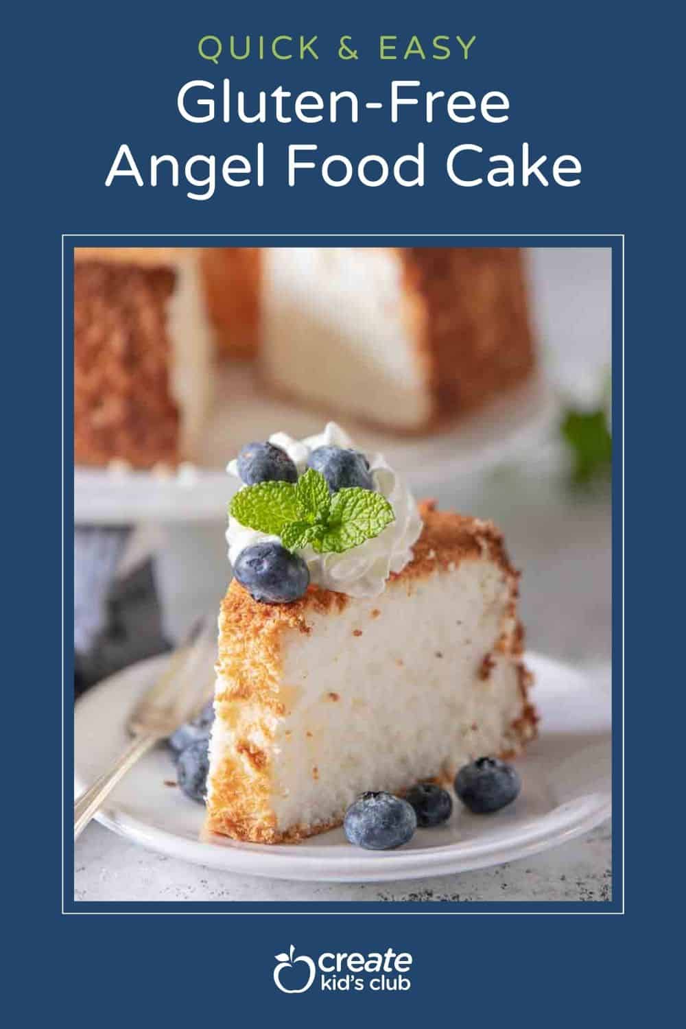 pin of gluten free angel food cake