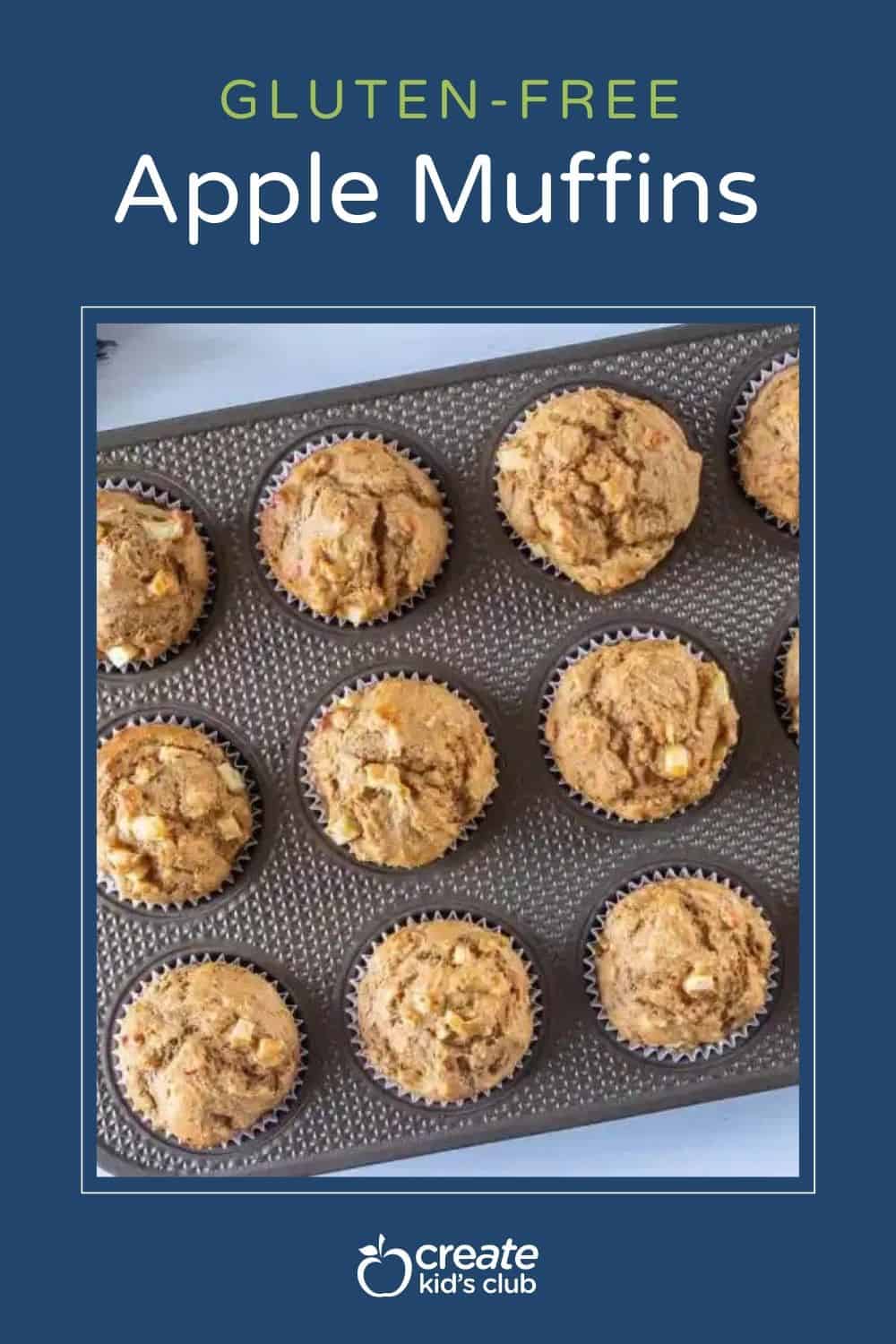 pin of gluten free apple muffins