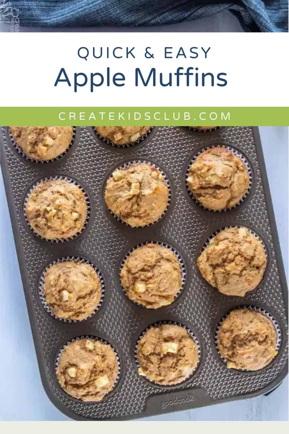 pin of gluten free apple muffins