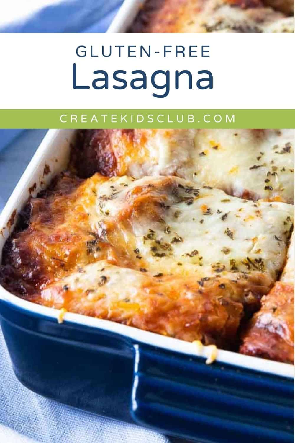 pin of gluten free lasagna