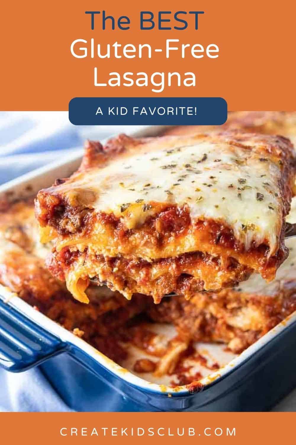 pin of gluten free lasagna