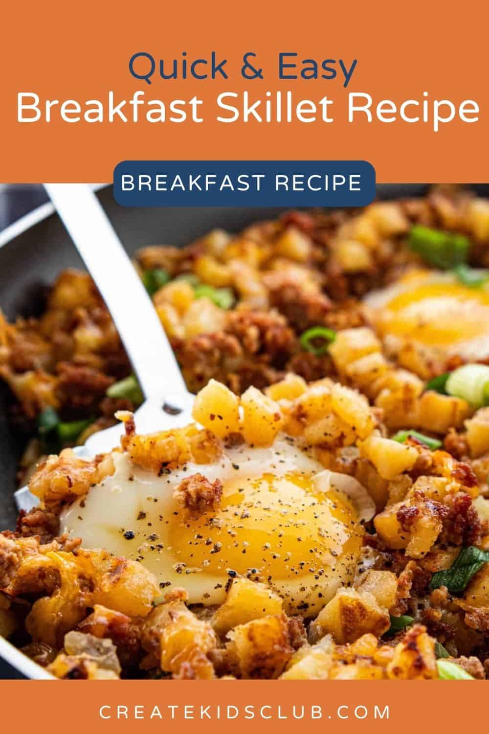 pin of cowboy breakfast skillet