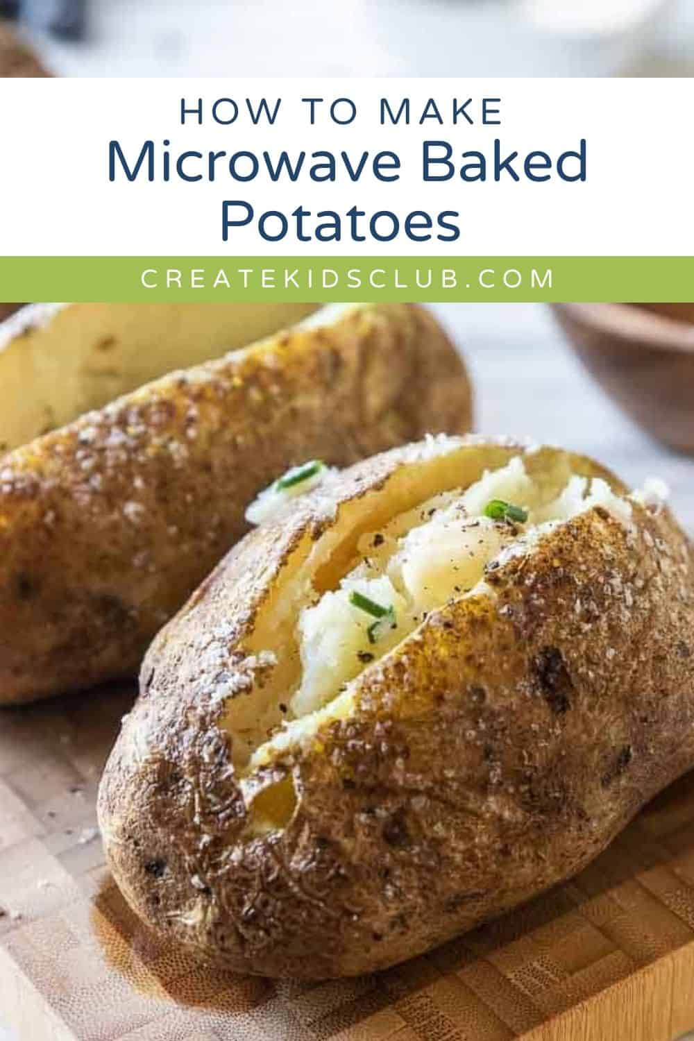 pin of microwave baked potatoes