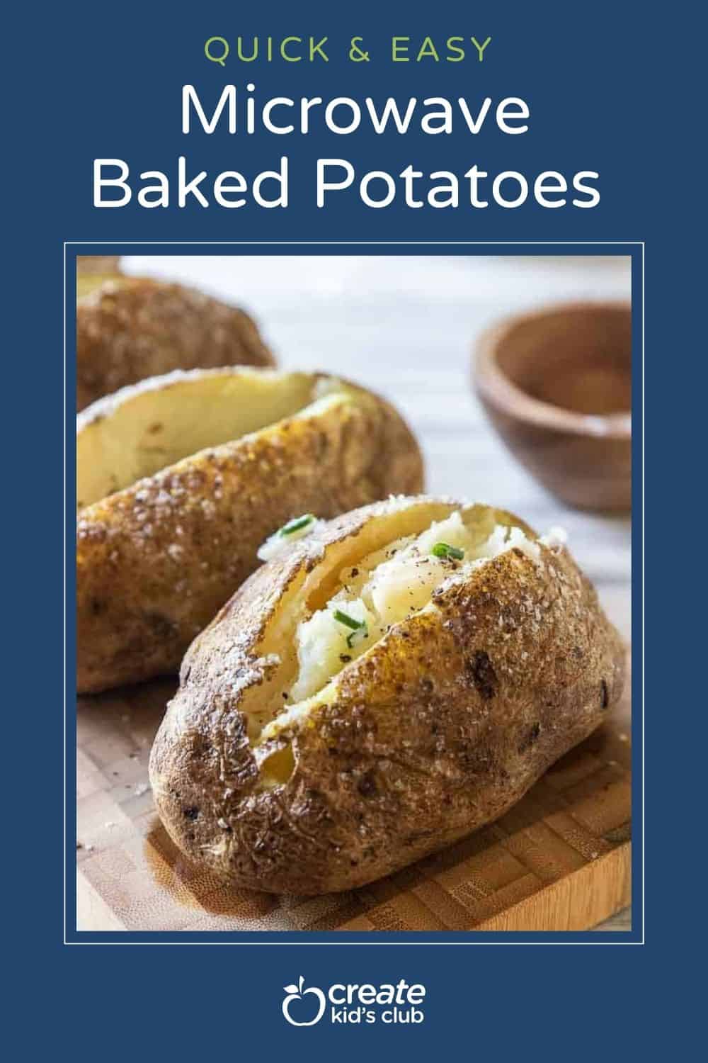 pin of microwave baked potatoes