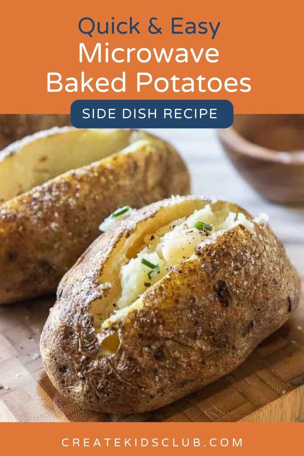 pin of microwave baked potatoes