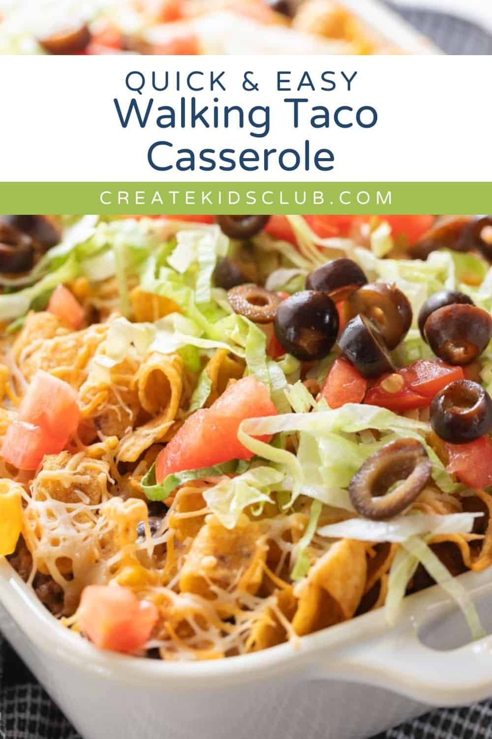 pin of walking taco casserole