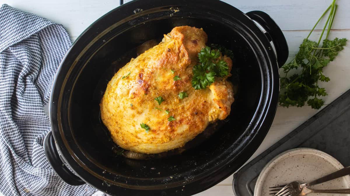 whole turkey in a crockpot