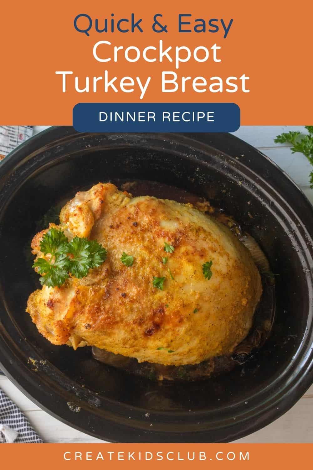 pin of crockpot turkey breast