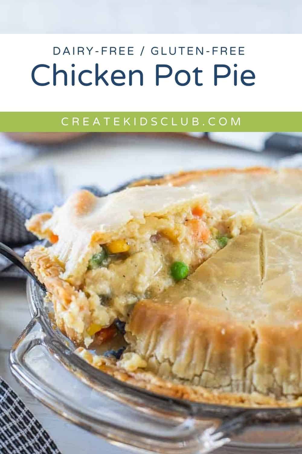 pin of dairy free chicken pot pie