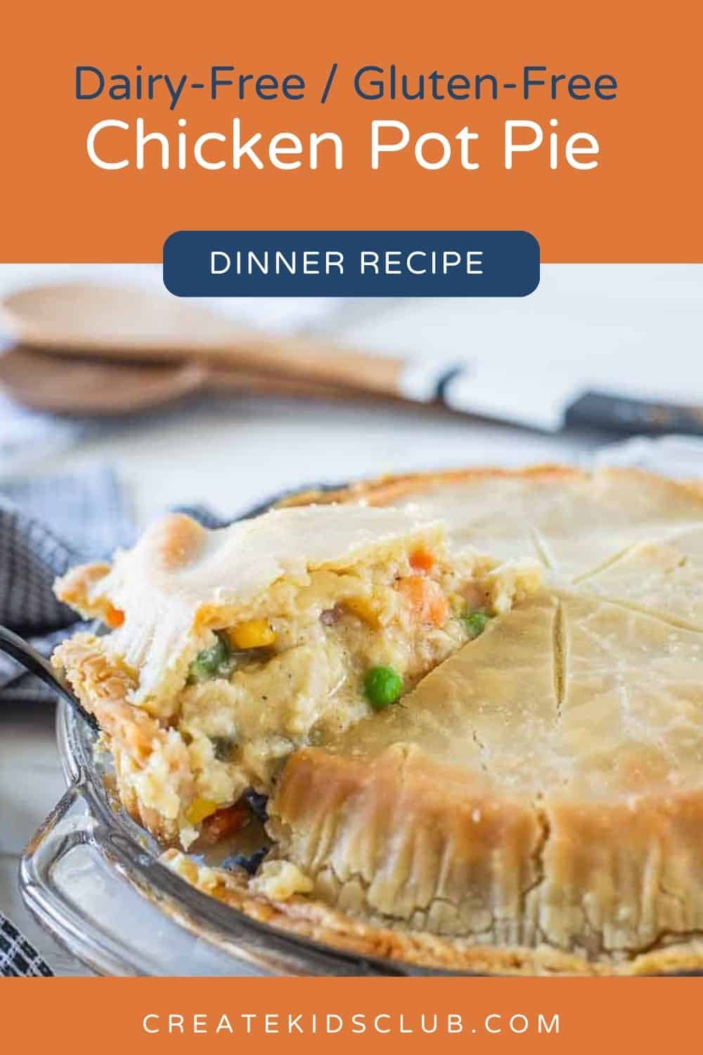 pin of dairy free chicken pot pie