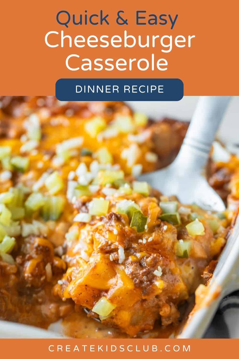 pin for cheeseburger casserole