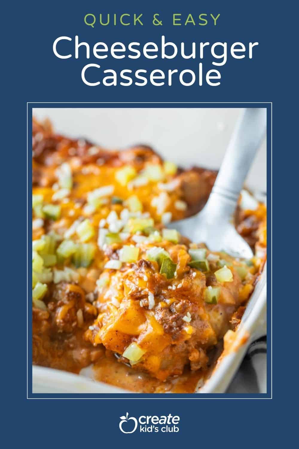 pin for cheeseburger casserole