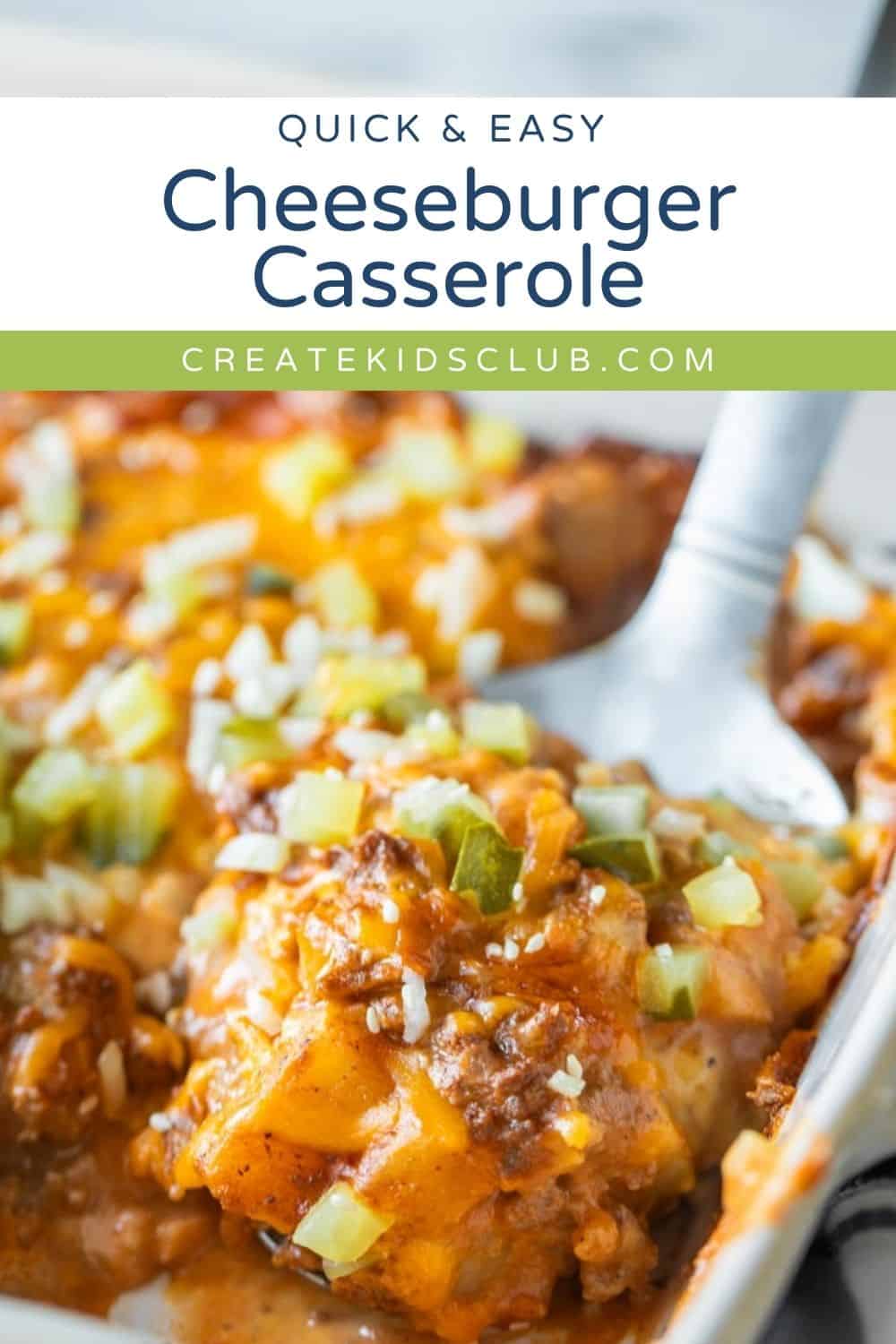 pin for cheeseburger casserole