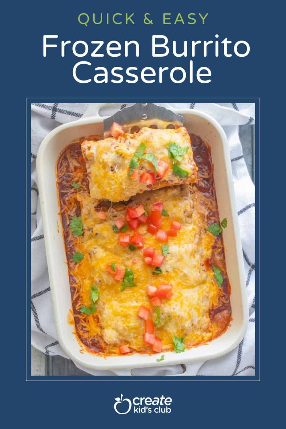 pin for frozen burrito casserole