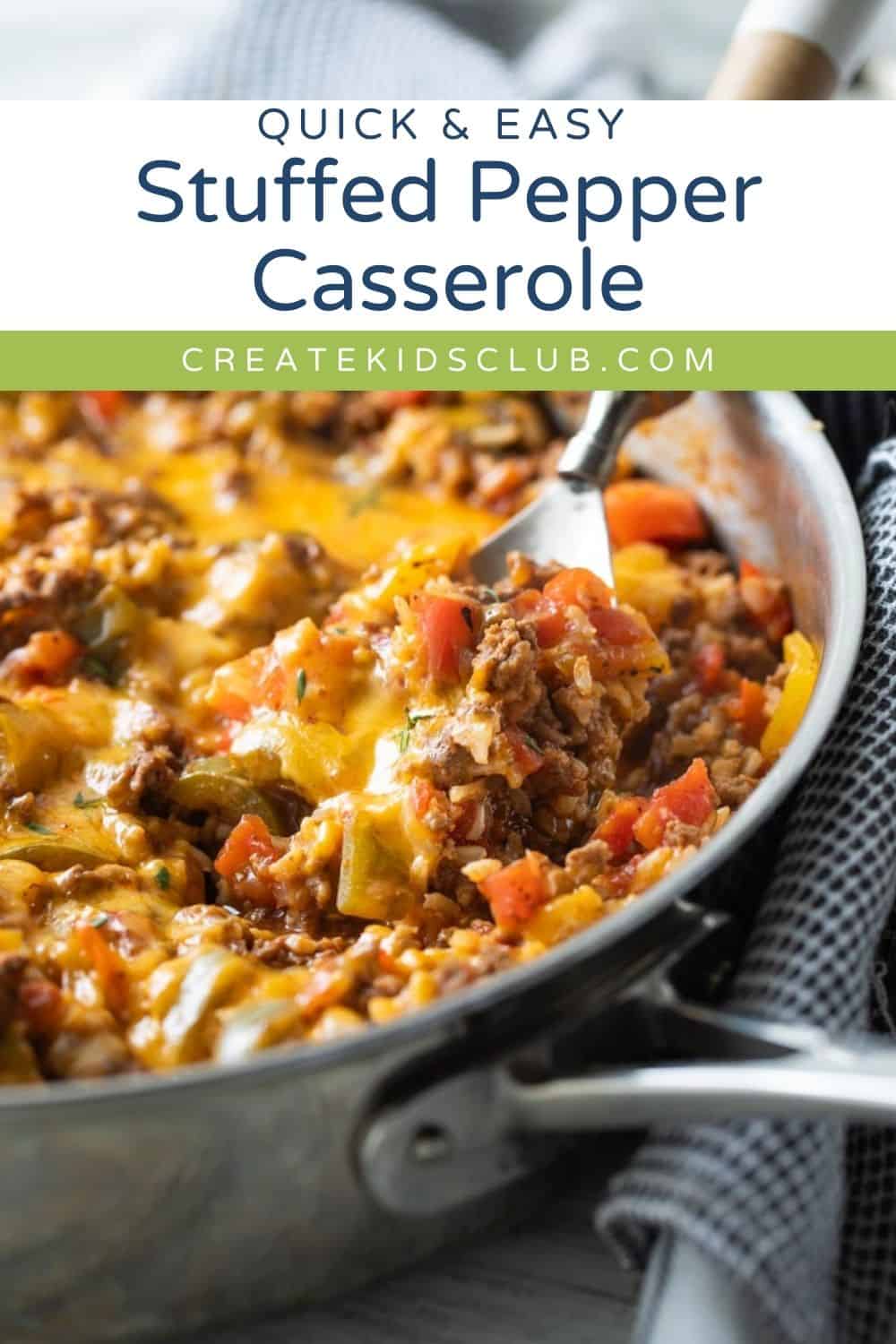 pin for stuffed pepper casserole