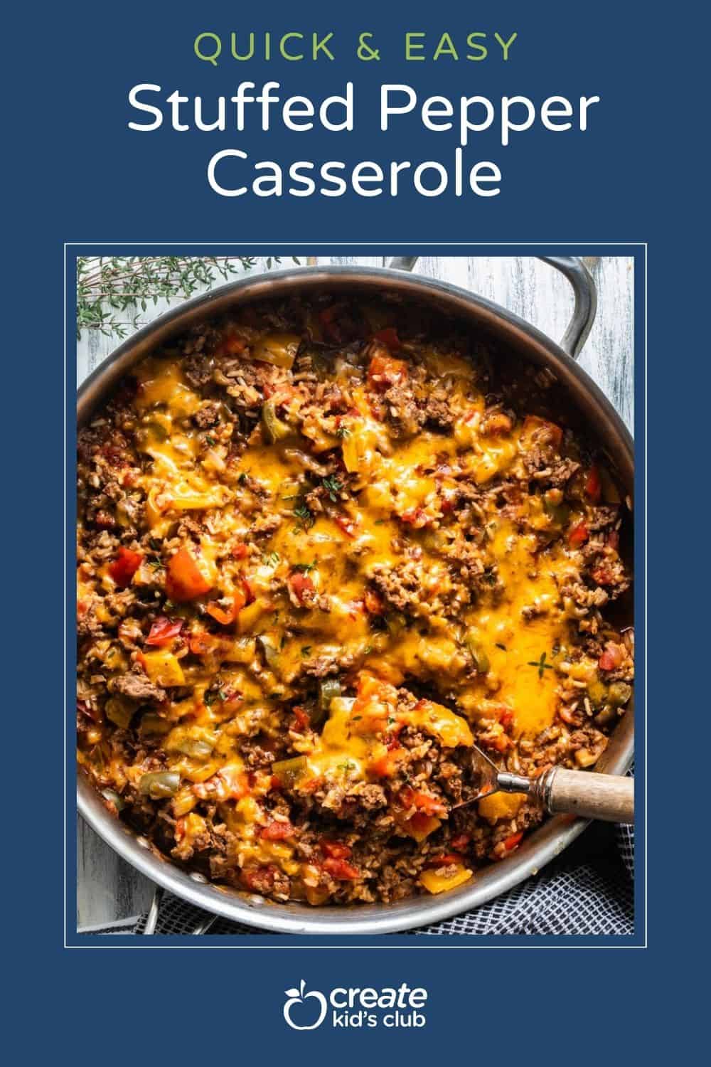 pin for stuffed pepper casserole